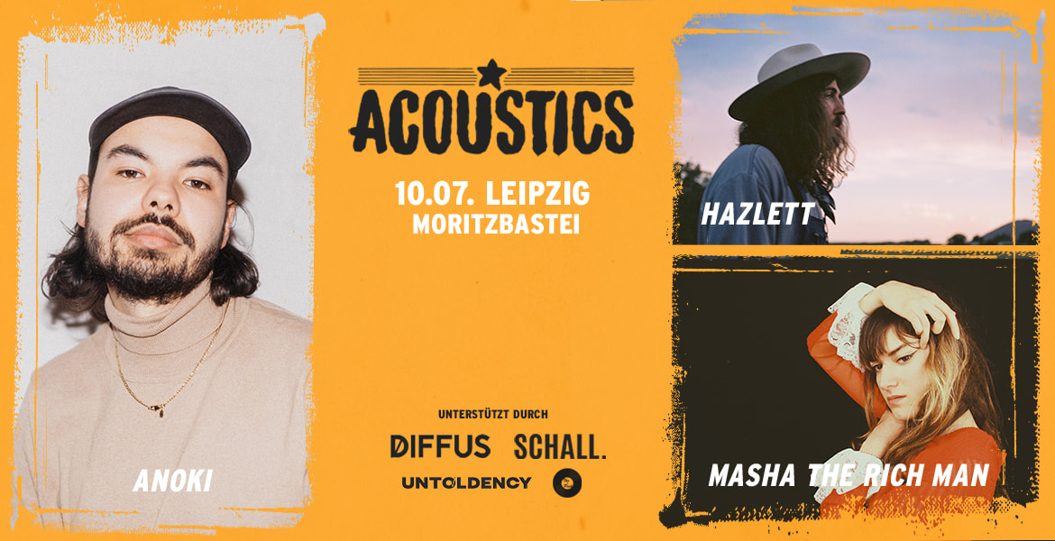 Tickets ANOKI | MASHA THE RICH MAN | HAZLETT, Acoustics Leipzig in Leipzig